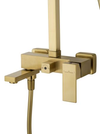 Душевая система WONZON & WOGHAND CUBE, Брашированное золото (WW-88739016-BG), артикул WW-88739016-BG