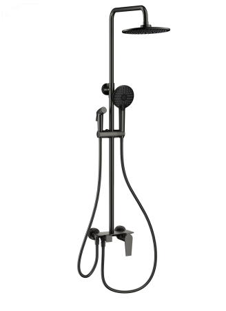 Душевая система с техническим душем WONZON & WOGHAND, Темный графит (WW-A30874-BGG), артикул WW-A30874-BGG