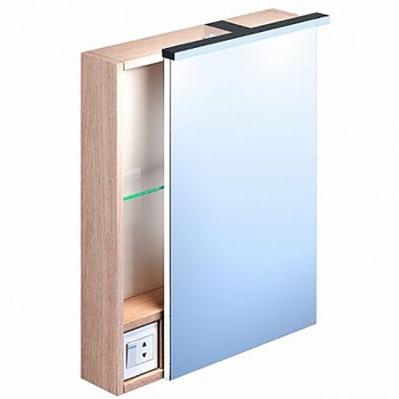 Зеркальный шкаф Iddis Mirro 50 с подсветкой Белый Дерево, артикул MIR5000i99