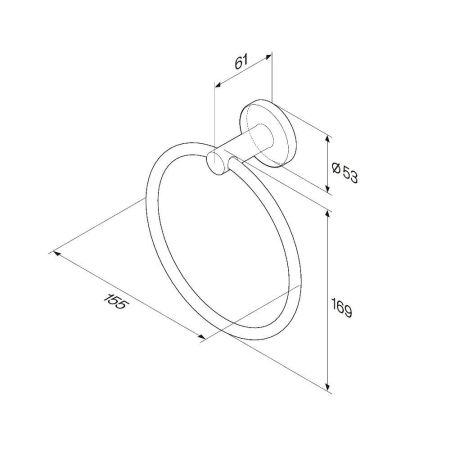A85A34400 X-Joy, Кольцо для полотенец, хром, артикул A85A34400