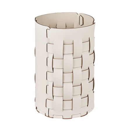 ADJ Корзина для мусора Bottega, D22xH35 см., цвет: белый/панна котта, артикул 2035.10/16