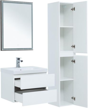 Тумба под раковину Aquanet Беркли 60 белый/дуб рошелье, артикул 00254289