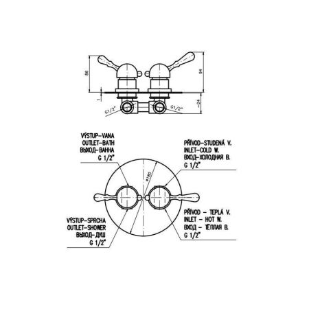 Смеситель для душа Rav Slezak Labe L586KZ