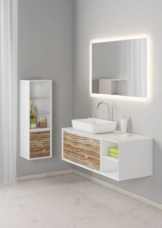 Шкаф пенал SanVit Стайл 32 pstyle в цвете Ral подвесной Черный глянец