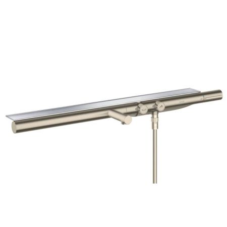 AX Showers Настенный термостат для ванны, с полкой 713х70мм, 2 потреб., цвет: шлифованный никель