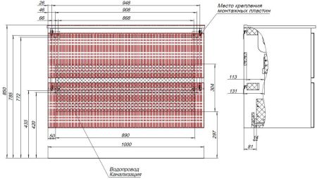 Тумба под раковину Aquanet Джейн (Flat) 100 мисти грин, артикул 00335436