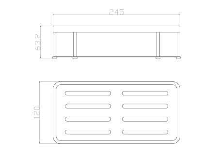 Полка для ванной WONZON & WOGHAND, Хром (WW-4131), артикул WW-4131