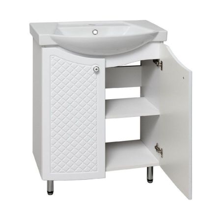 Тумба под раковину Runo Милано 65 4620750026523 Белая