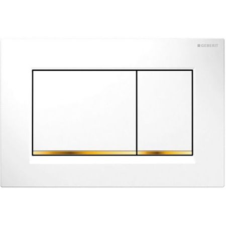 Клавиша смыва Geberit Sigma 30 115.883.KK.1 Белый/золото Клавиша смыва Geberit Sigma 30 115.883.KK.1 Белый/золото