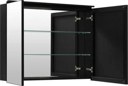 Зеркальный шкаф De Aqua Алюминиум 100 черный, артикул 261761