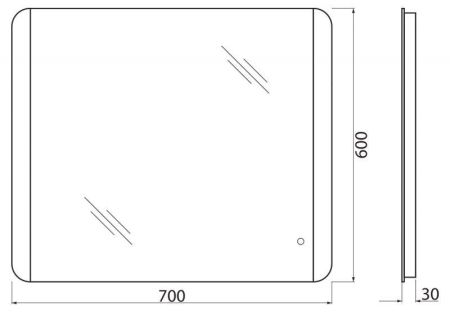 Зеркало BelBagno SPC-CEZ-800-700-LED-TCH-WARM