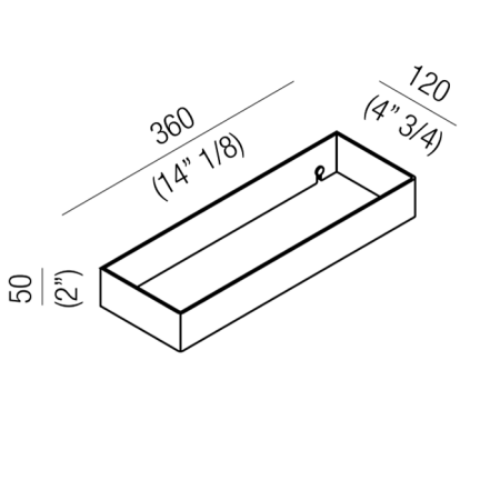 Agape 369 Полотенцедержатель, 36см, цвет: глянец, артикул A369200A