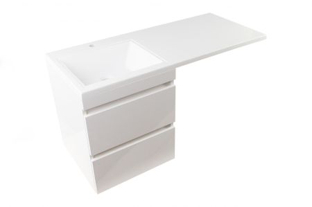 Тумба подвесная "Даллас 110", Люкс белая, PLUS, ЭМАЛЬ, артикул СС-00002350