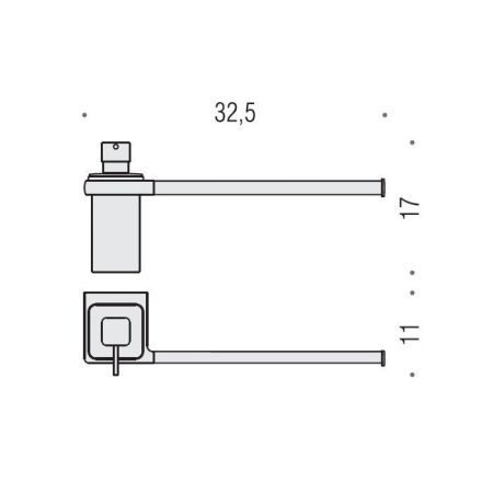 Colombo Lulu Полотенцедержатель с дозатором, цвет: PVD золото/матовое стекло, артикул B6274.HPS-VAN