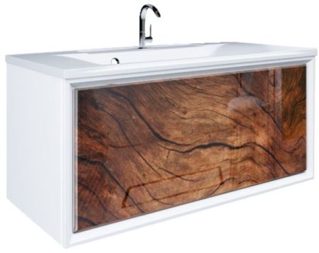 Тумба под раковину Marka One Seattle 90П Black stone, артикул У72809