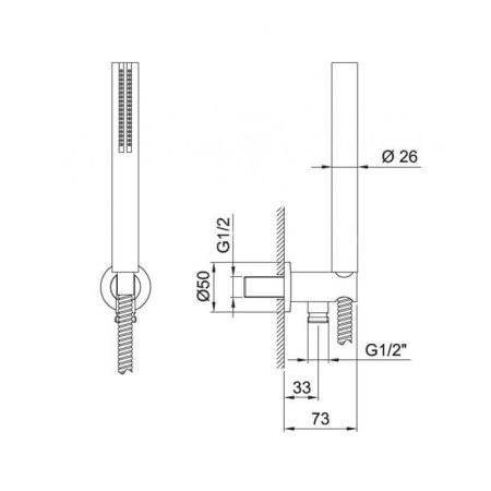 Fantini Душевой гарнитур, цвет белый матовый, артикул 86 29 8051
