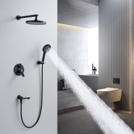 Душевая система встраиваемая Shevanik S4335H, черный