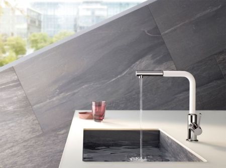 Смеситель для кухни Kludi L-Ine 408519375 Белый Хром, артикул 408519375