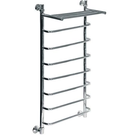 Водяной полотенцесушитель Ника Quadro Л90/ВП 120x40 с полкой Хром, артикул Л90*/ВП 120x40