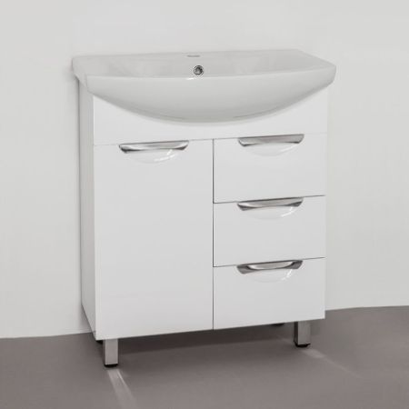 Тумба с раковиной Style Line Жасмин 70 (3 ящ.) под умывальник Балтика 70, артикул ЛС-00000036