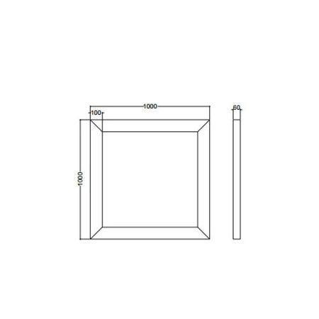 KERASAN Retro Зеркало 100x100, цвет черный