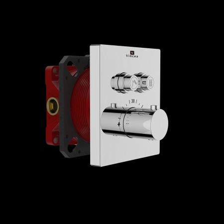 Встраиваемый смеситель для душа VSCV-321TCH двухфункциональный, термостатический, хром, артикул VSCV-321TCH