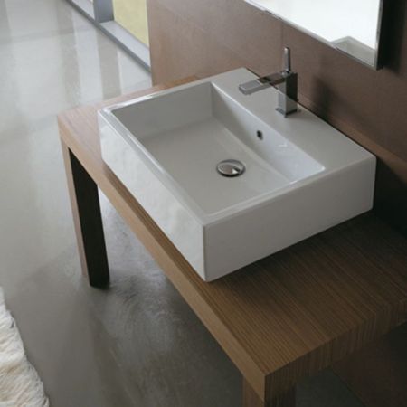 GLOBO Classic Раковина накладная с 1 отв.под смеситель 60х50хh14,цвет белый, артикул SCQ61.BI*1