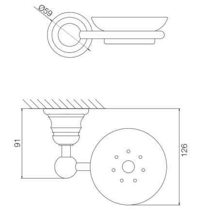 Fima Carlo Frattini Accessori Мыльница, подвесная, цвет: золото, артикул F6063/2OR