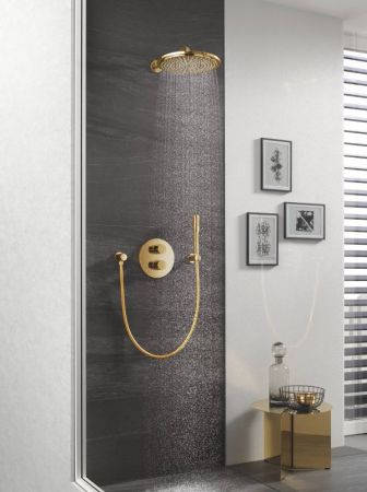 Верхний душ GROHE Rainshower с кронштейном, холодный рассвет глянец (26066GL0)