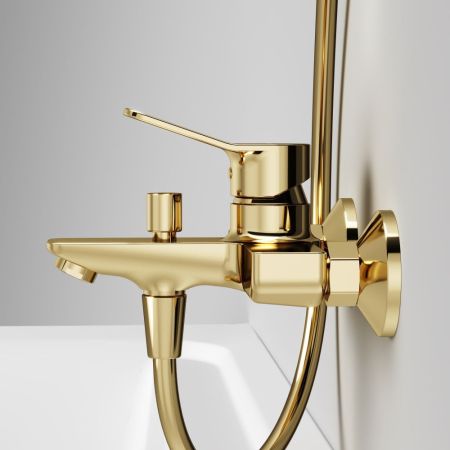 F85A10099 X-Joy, смеситель д/ванны/душа, золото, артикул F85A10099