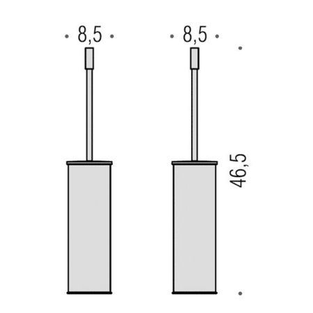 Colombo Plus Ерш для унитаза, напольный, цвет: хром, артикул W4961.CR