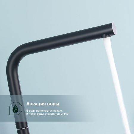 Смеситель для кухни Splenka S205.40.06, черный, артикул S205.40.06