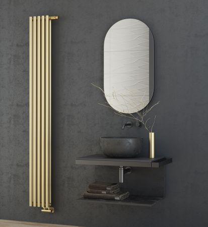 Отопительный радиатор ЭСТЕТ-00 н/ж EU50 1800х450 / 10 сек (МУАР Темный Титан)