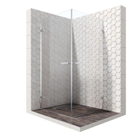 Душевой уголок Ambassador Abner 10011106-ST4, квадратный, линейный трап, 100х100, артикул 10011106-ST4