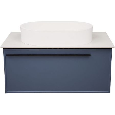 Тумба под раковину подвесная La Fenice Elba FNC-01-ELB-BG-80, синяя, артикул FNC-01-ELB-BG-80