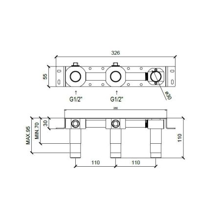 Внутренняя часть, Almar, назначение-встраиваемый настенный смеситель для раковины, стандарт подвода воды-1/2", латунь, артикул E134010