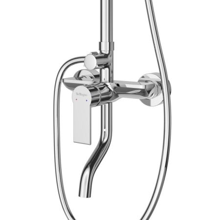 AURORA Душевая стойка со смесителем и изливом, хром AURORA-VSCM-CRM, артикул AURORA-VSCM-CRM