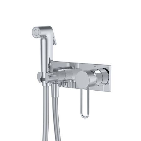 Встраиваемый смеситель с гигиеническим душем IDDIS Duna с защитным клапаном, глянцевый хром (DUNSBV0i08), артикул DUNSBV0i08