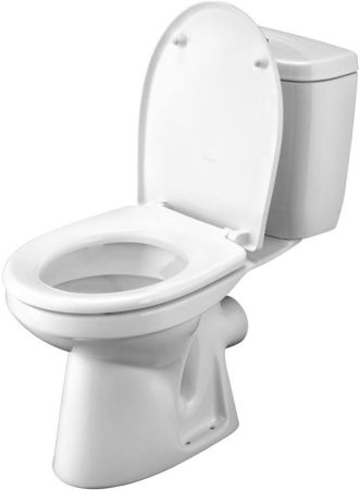 Унитаз-компакт напольный SANTEK АНИМО 1.WH30.2.132 гор. вып. 63,5*38  + сиденье  (белый), шт, артикул 1.WH30.2.132