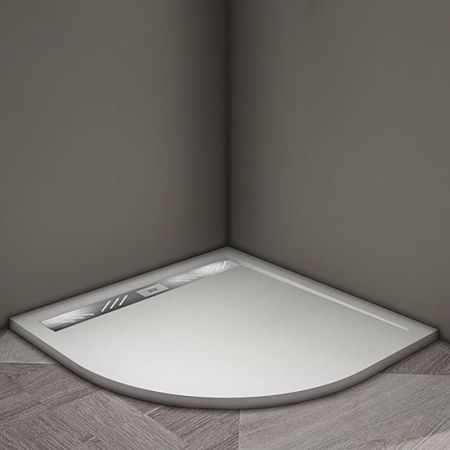 Душевой поддон Veconi Tezeo stone TZ-05, 1000x1000x30, искусственный камень, белый, артикул TZ05-100PL-01-19C3