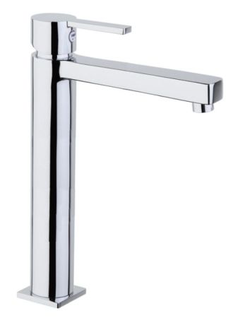 Fiore Katana, высокий однорычажный смеситель для раковины с донным клапаном, цвет хром