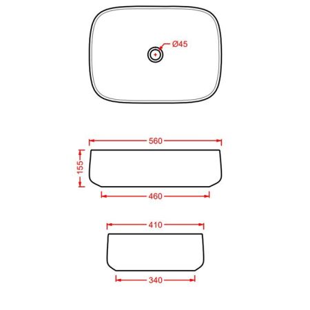 Artceram COGNAC Раковина настольная Quadro 56x41 см, цвет bronze amani, артикул COL009 49 00