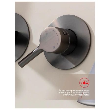 Смеситель для ванны встраиваемый Raglo R07.32.09, графит