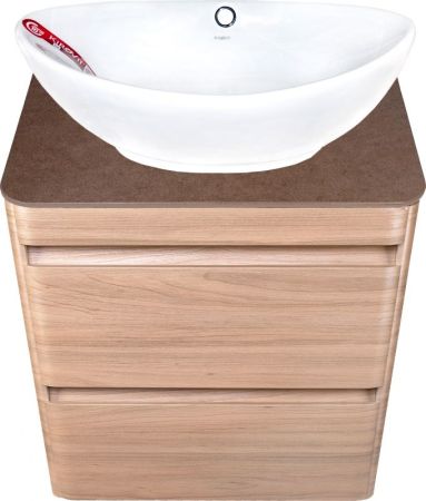 Тумба подвесная "Атлантика 60", Люкс ясень перламутр, PLUS