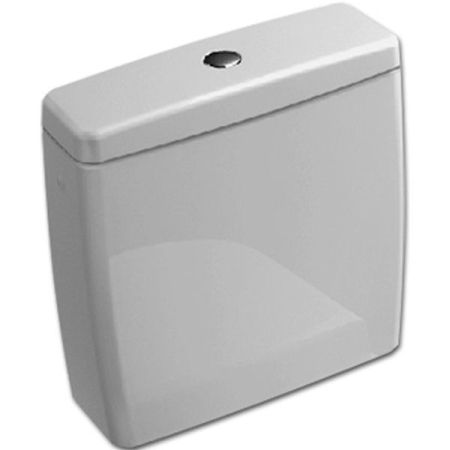 Сливной бачок, Villeroy&Boch, O'Novo, ширина, мм-390, глубина, мм-145, высота, мм-410, объем сливного бачка, л-3/6, тип смыва-двойной, подключение воды-сбоку или сзади, декор-без декора, материал-керамика, цвет кнопки-хром, цвет-альпийский белый, артикул 5788S101