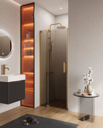 SLIDER-B-1-80/90-GRIGIO-GM Душевая дверь, артикул SLIDER-B-1-80/90-GRIGIO-GM