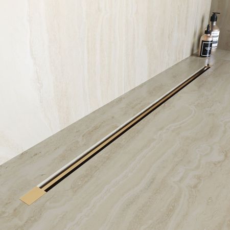 Душевой трап обрезной - SDR-50Gb - золото браш (800)