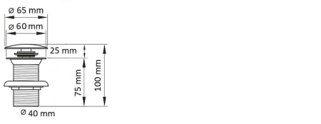 Донный клапан для раковины CeramaLux RD002