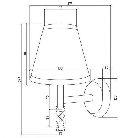 Бра BOHEME MURANO GOLD, черное, артикул 766