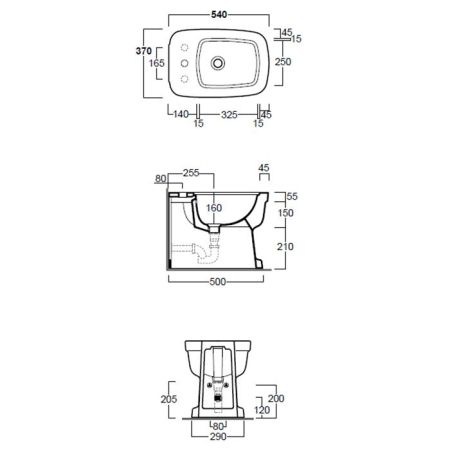SIMAS Evolution Биде напольное 54х37см с 1 отв. под смеситель, цвет белый, артикул EVO04bi*1